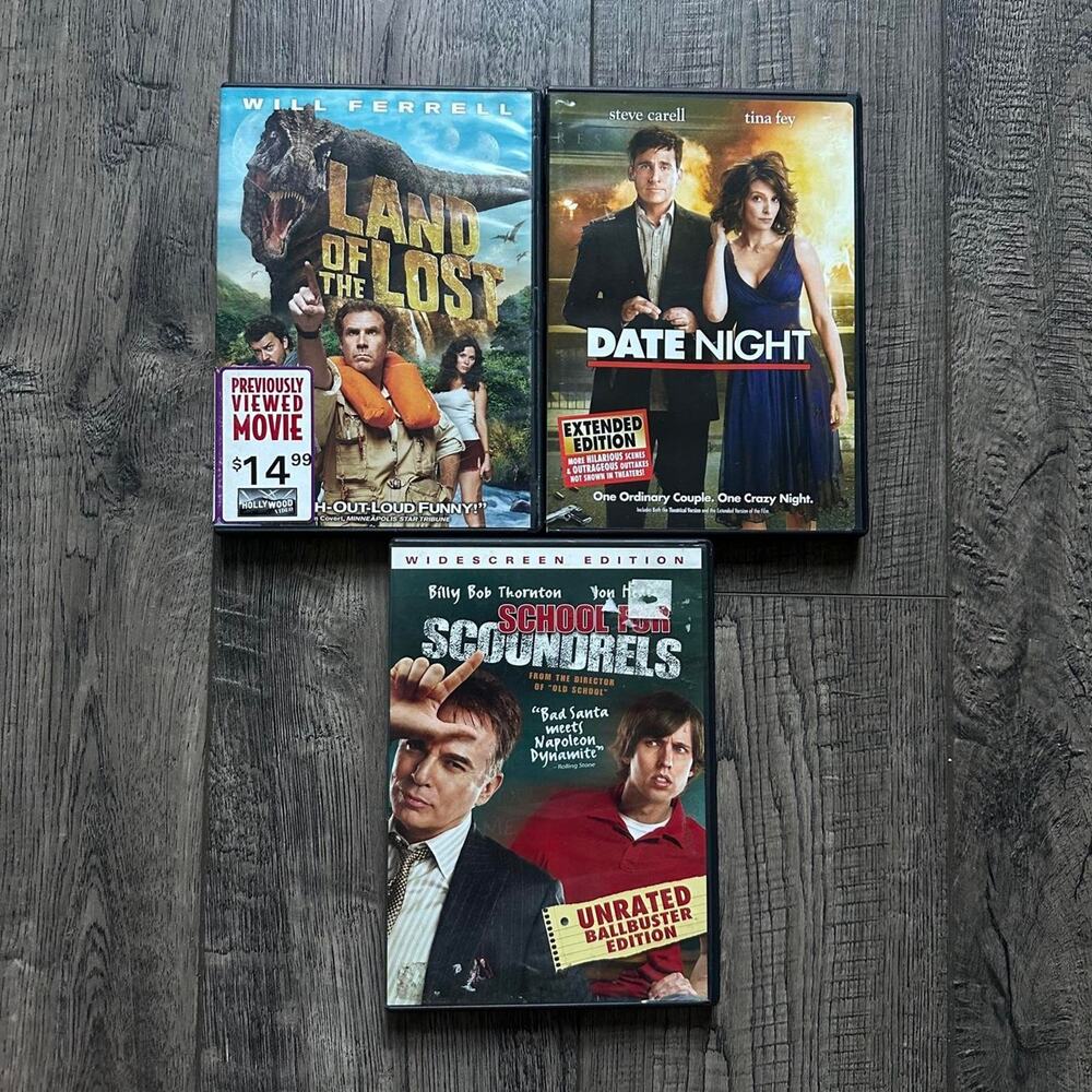 2000s Comedy Land of the Lost Date Night School Scoundrels DVD Movie Bundle Lot